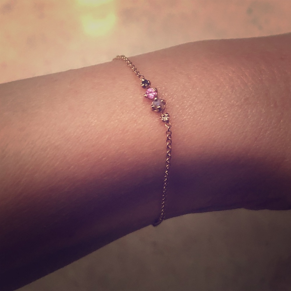 Lumo Leah Opal Bracelet Diamond Sapphire 14K Gold!